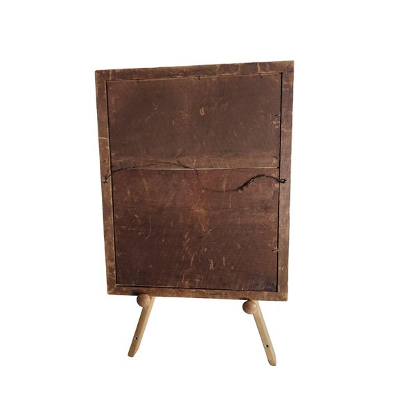 Antique Portrait Print of Oil Painting in Gesso Wo - Picture 6 of 6